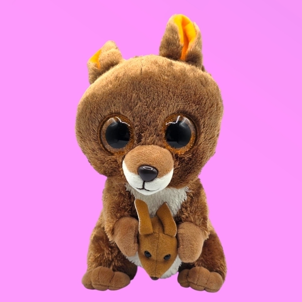 Ty Beanie Boos Kipper Kangaroo TySilk Momma & Baby Plush